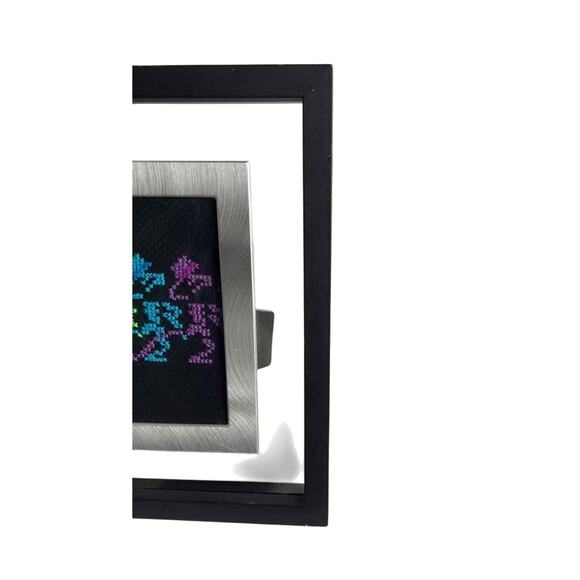 Grateful Dead Dancing Skeletons Framed Cross Stitch Handmade  11" x 9" - Picture 4 of 6